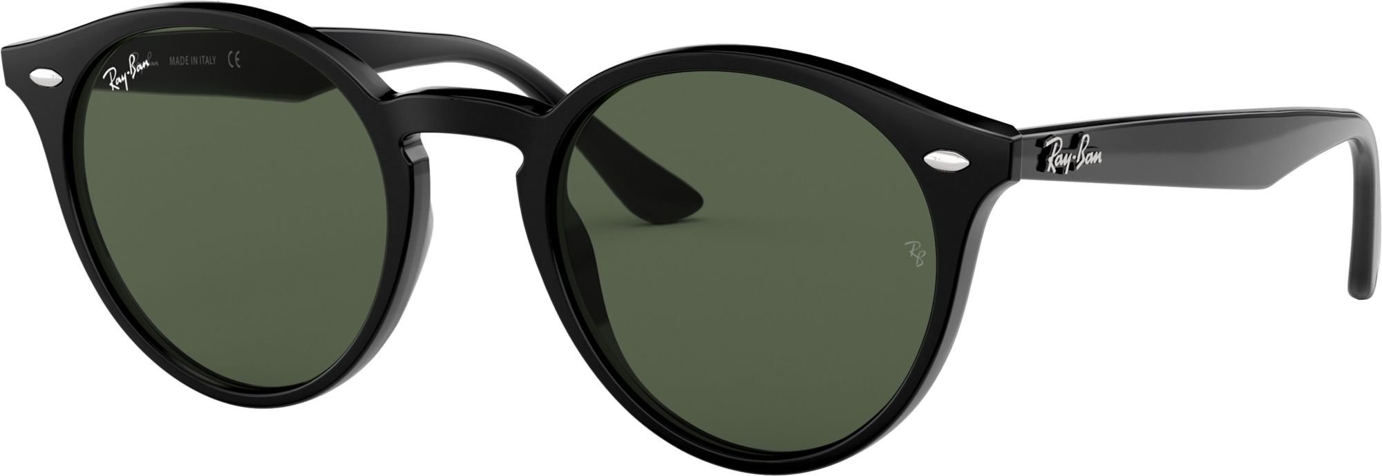 Photos - Sunglasses Ray-Ban 2180 , Men's, Black/Green 20RYBURB2180BLKCLSGS 