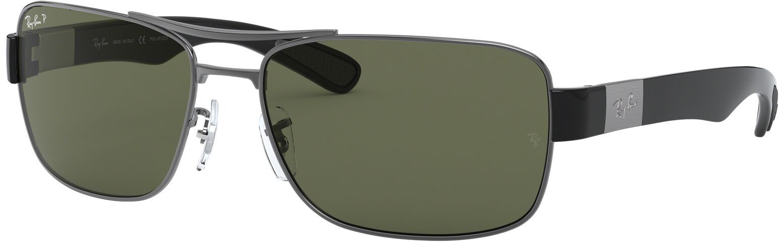 Photos - Sunglasses Ray-Ban 3522 , Men's, Gunmetal/Polished Green 20RYBURB3522RSTBRS 