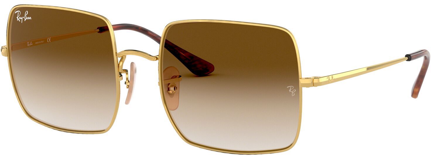 Photos - Sunglasses Ray-Ban Square 1971 Washed Evolve , Men's, Gold/Brown 20RYBUSQRB 