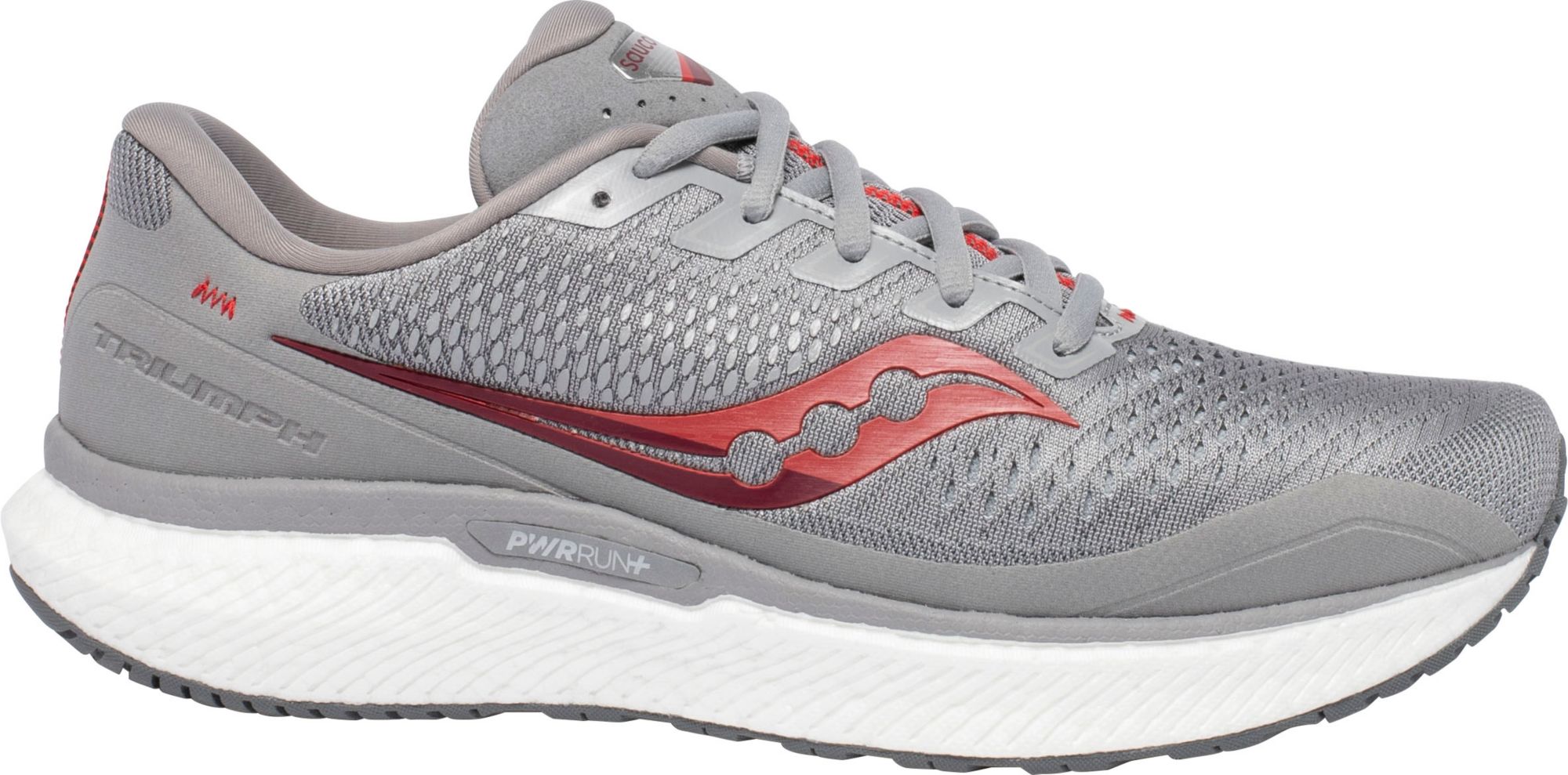 Saucony Men’s Triumph 18 Running Shoes, 7.5 W, Grey/Red | Black Friday Deal