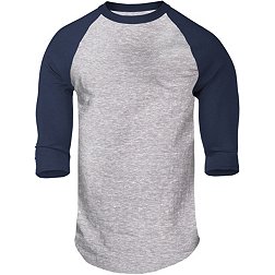 Soffe Men's Heathered 3/4 Sleeve Baseball Shirt