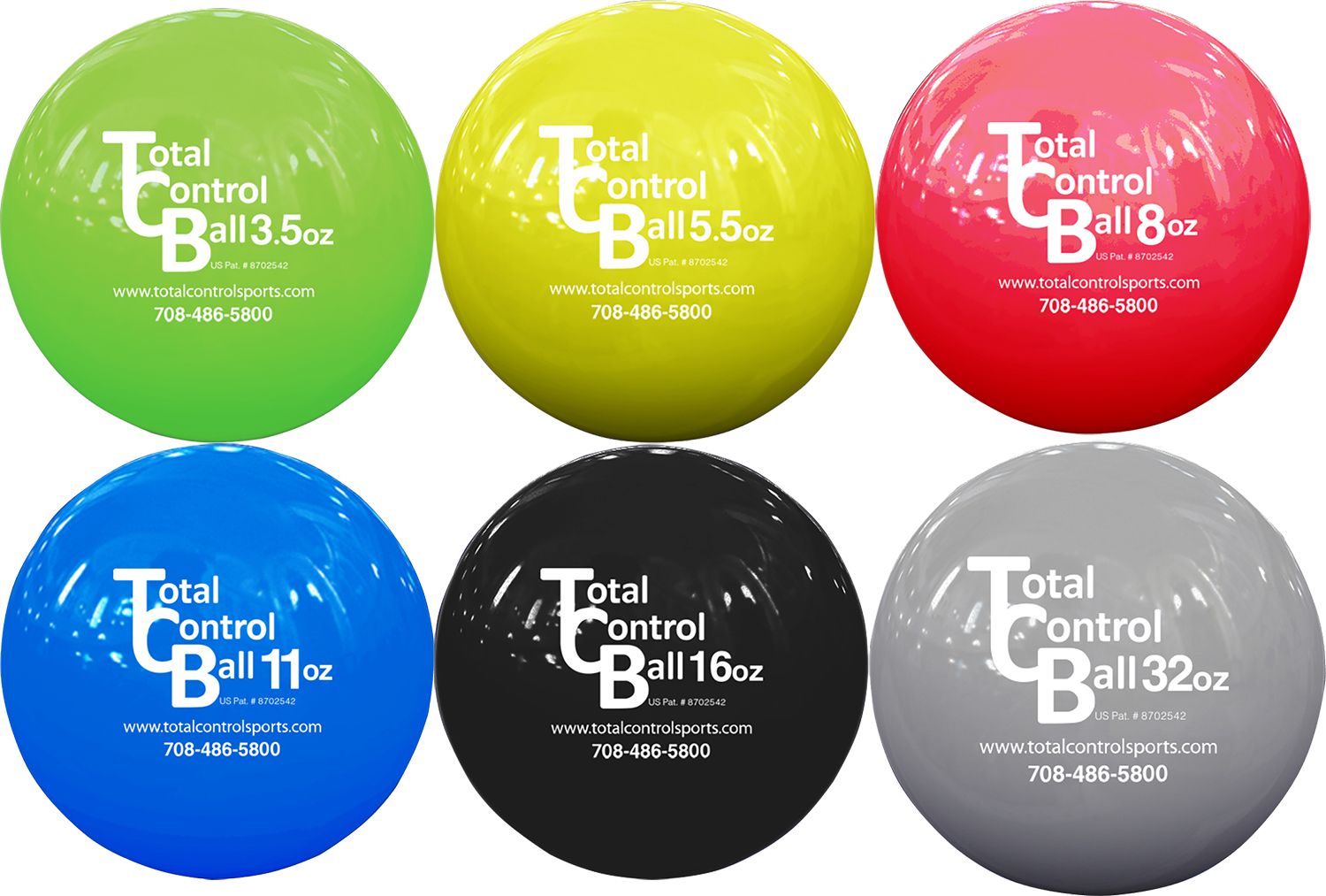 Total Control Sports Plyo Balls Weighted Set (6 Pack)