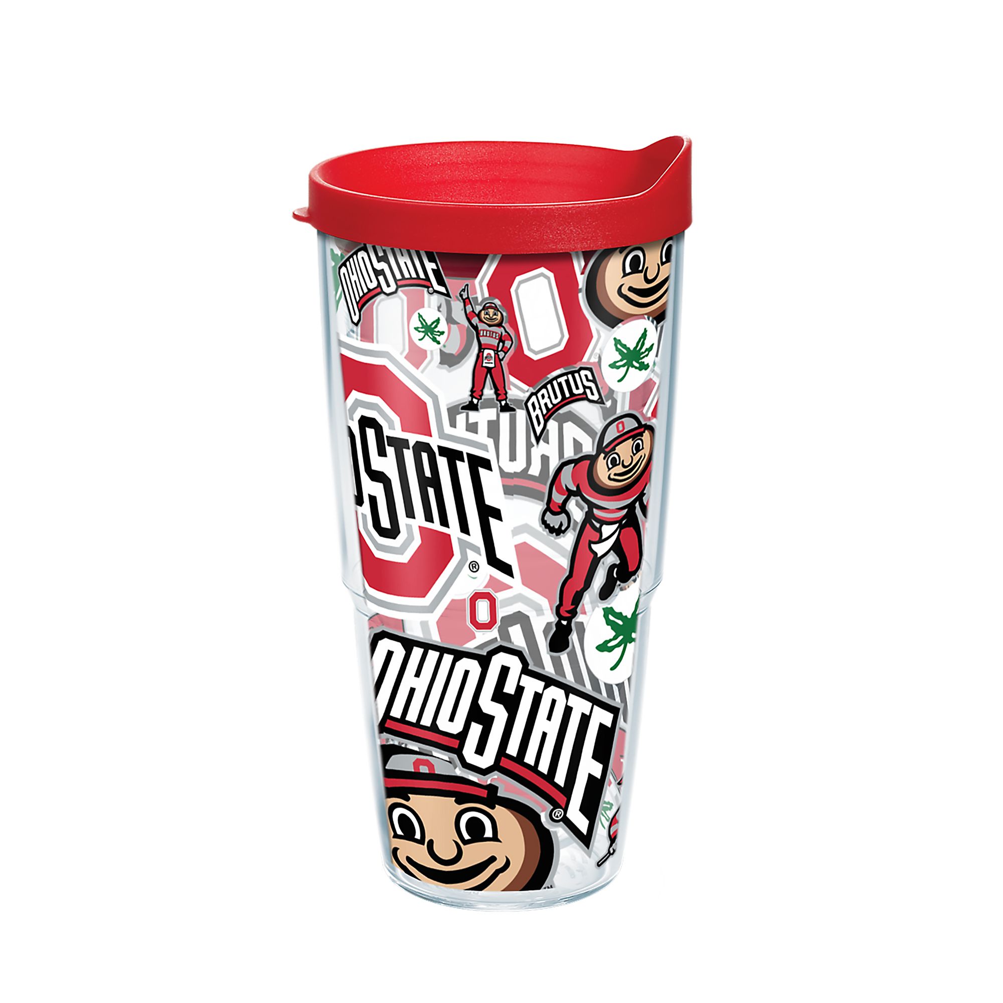 Tervis Ohio State Buckeyes Logo Tumbler with Emblem and Red Lid 24oz Quartz