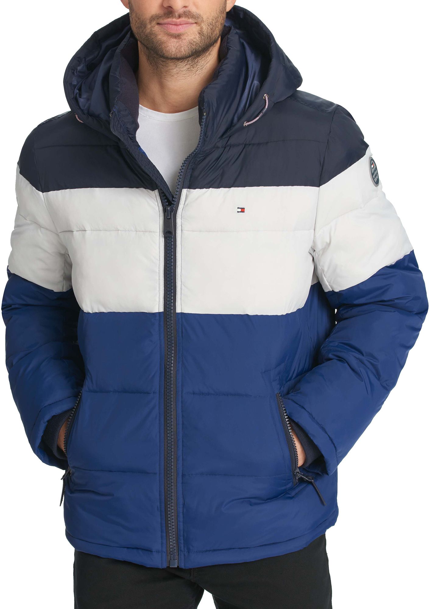 tommy hilfiger heavy canvas down padded jacket