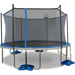 TruJump 14 Foot Trampoline with AirDunk Basketball System