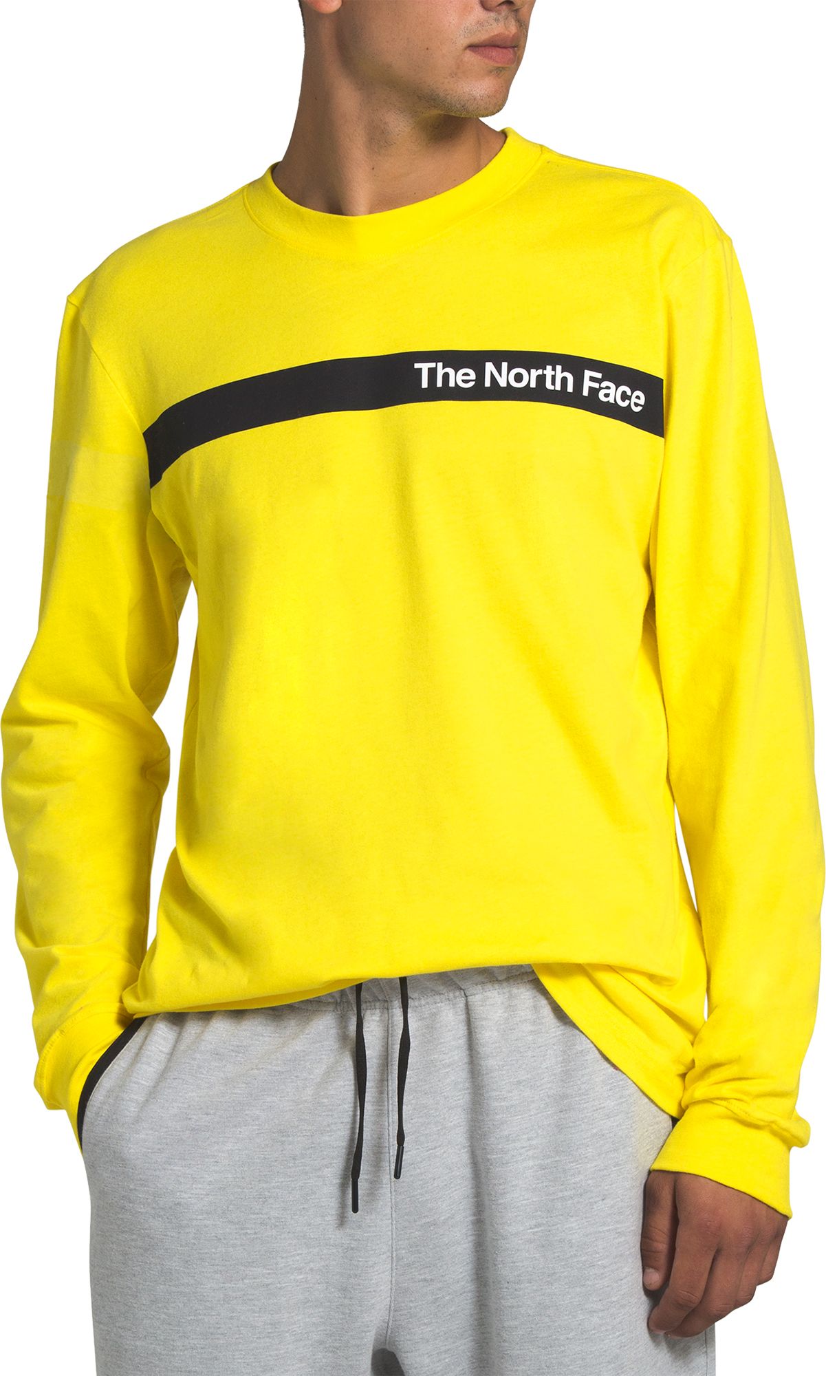 yellow north face long sleeve