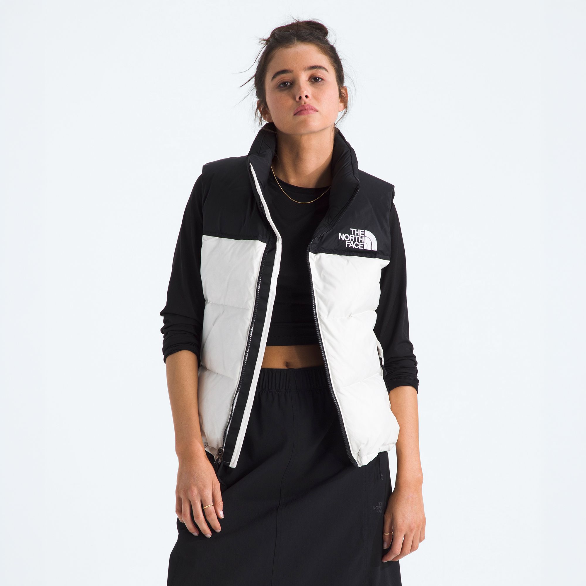 White Dune/TNF Black-Recycled Down