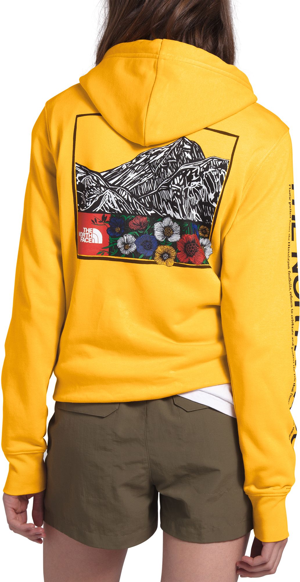 north face hoodie yellow