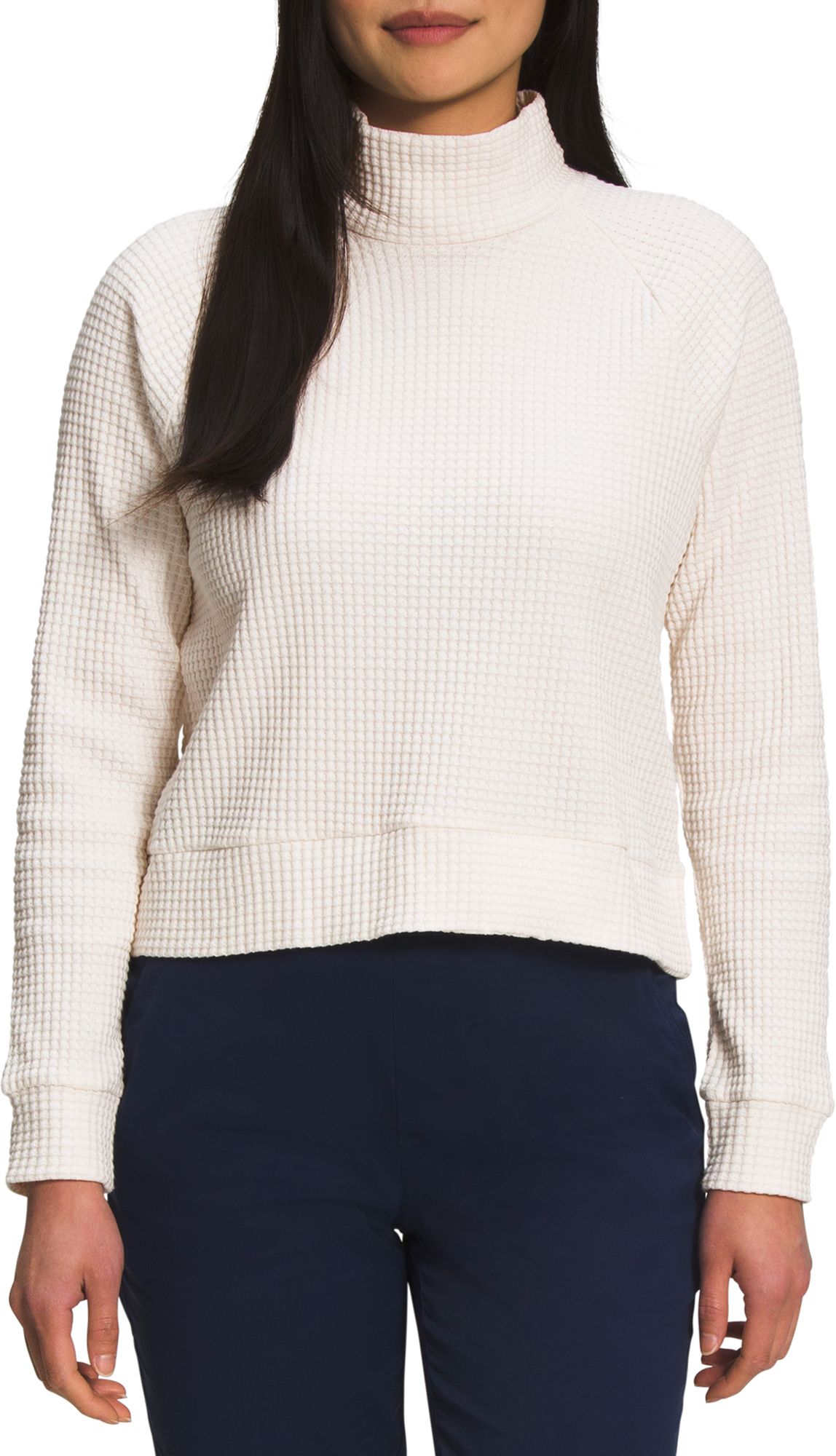 The North Face Women's Chabot Mock Neck Long Sleeve Sweater - White