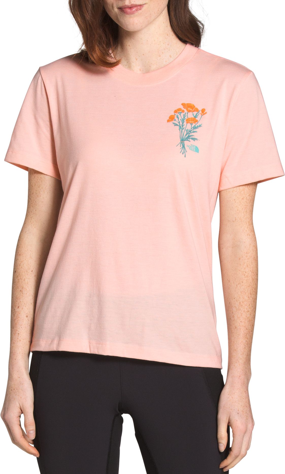 the north face t shirt pink