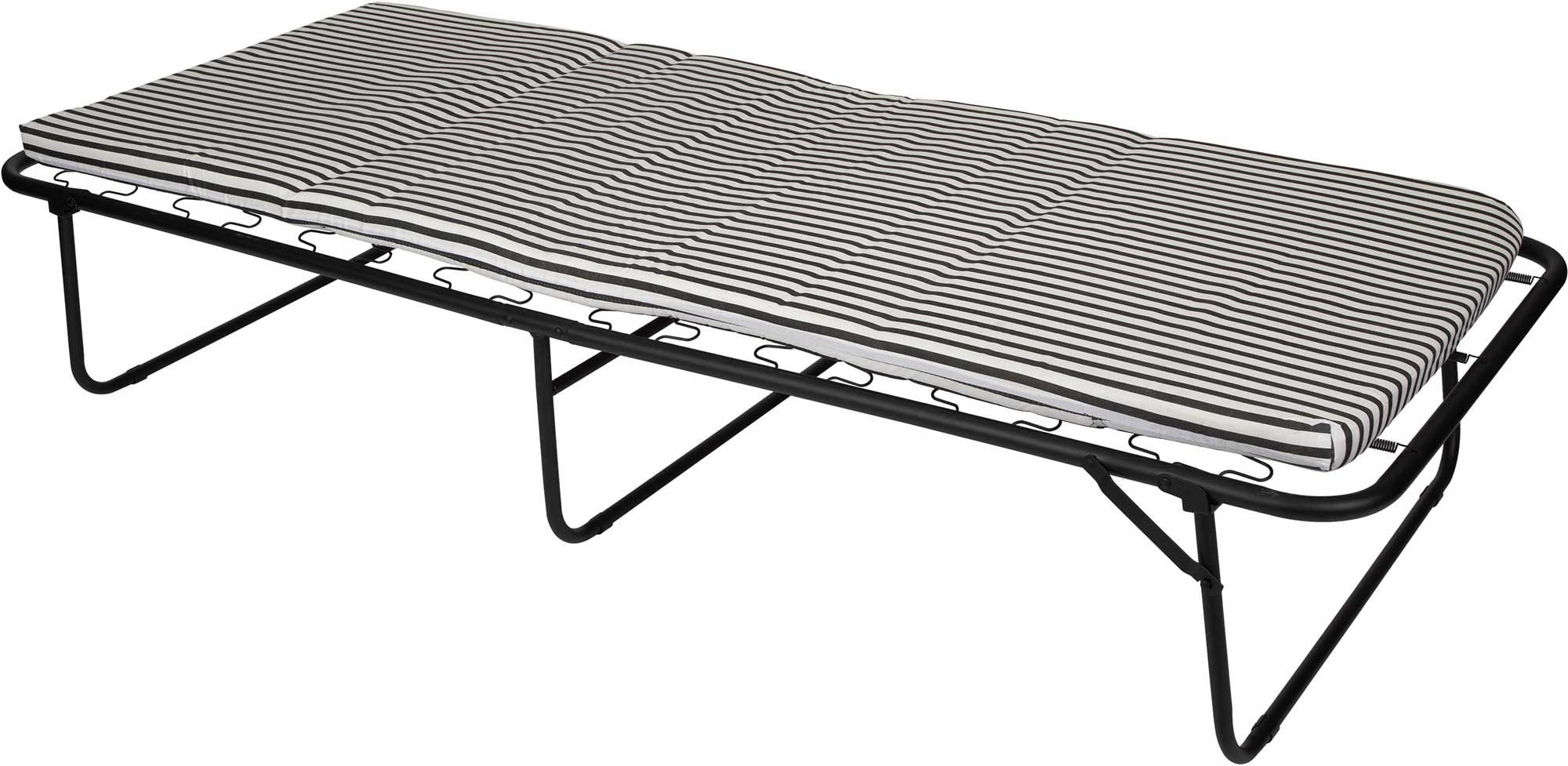 steel cot with mattress