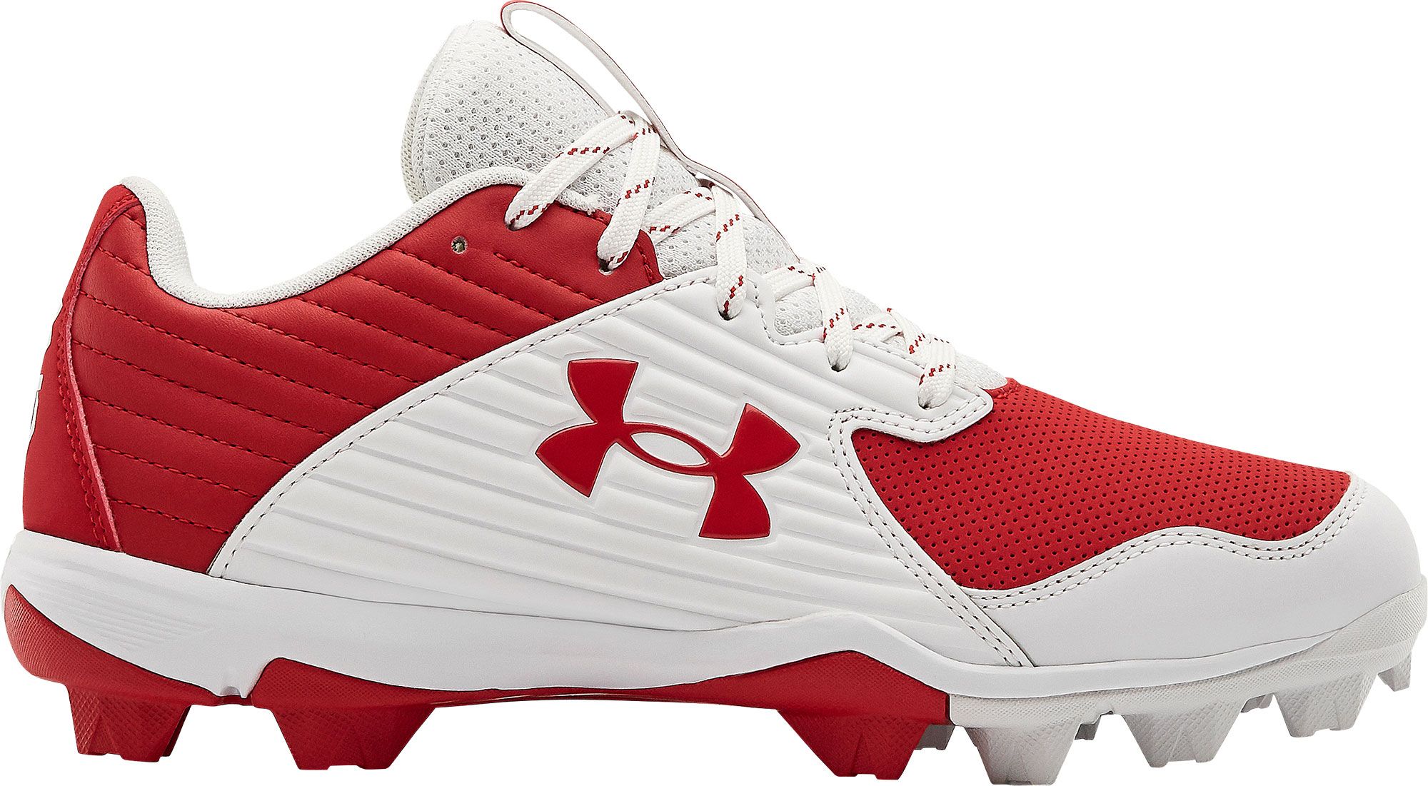 all red under armour football cleats