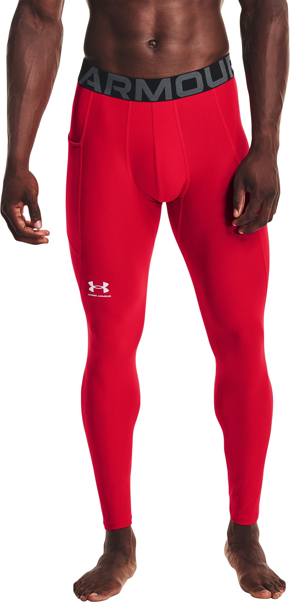 Under Armour Men's HeatGear Armour Leggings Red/White thumbnail