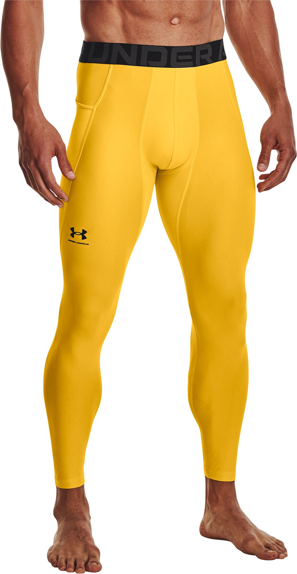 Under Armour Men's HeatGear Armour Leggings Taxi/Black thumbnail