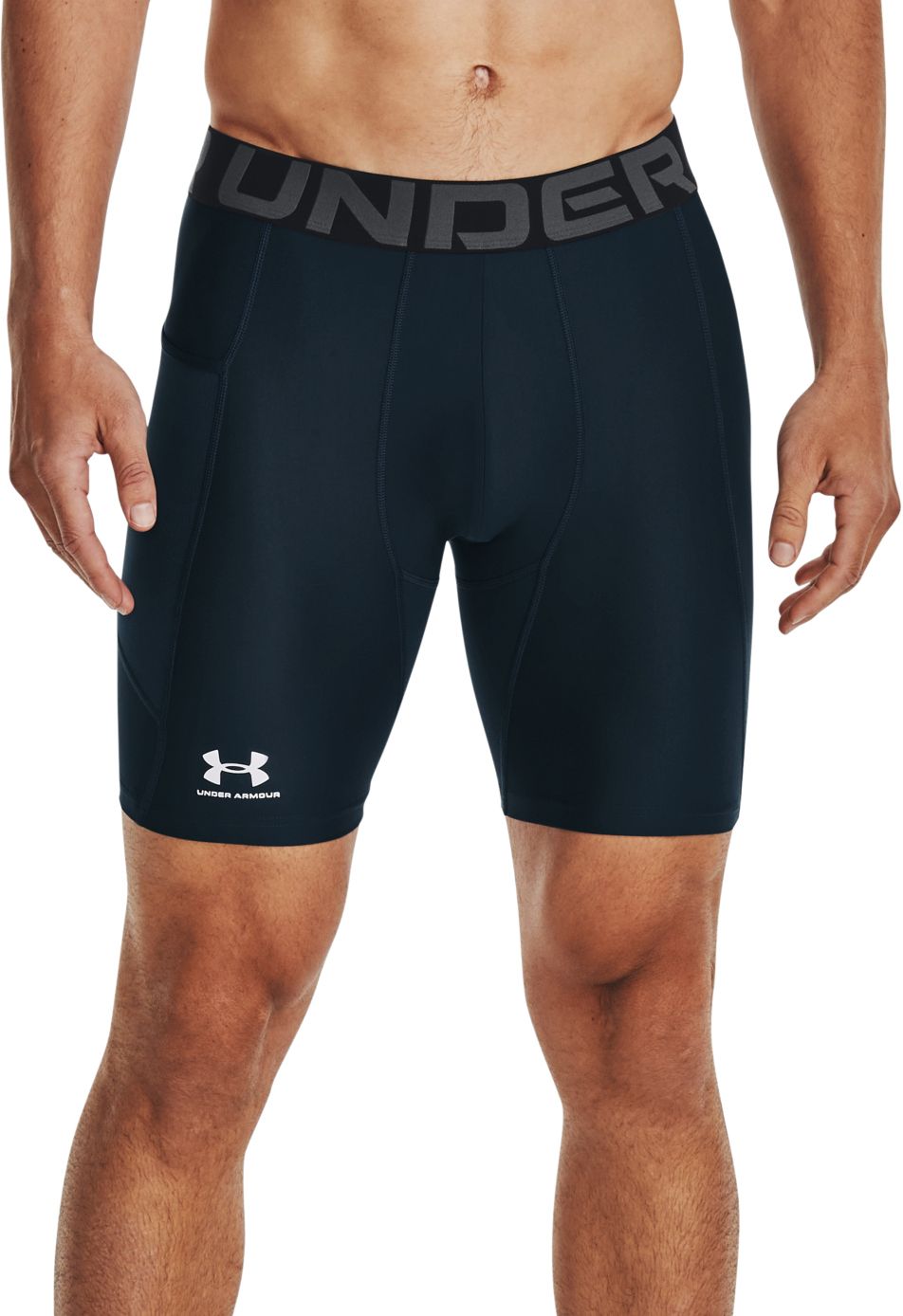 Under Armour Men's HeatGear Compression 6" Shorts Darling Blue/White thumbnail