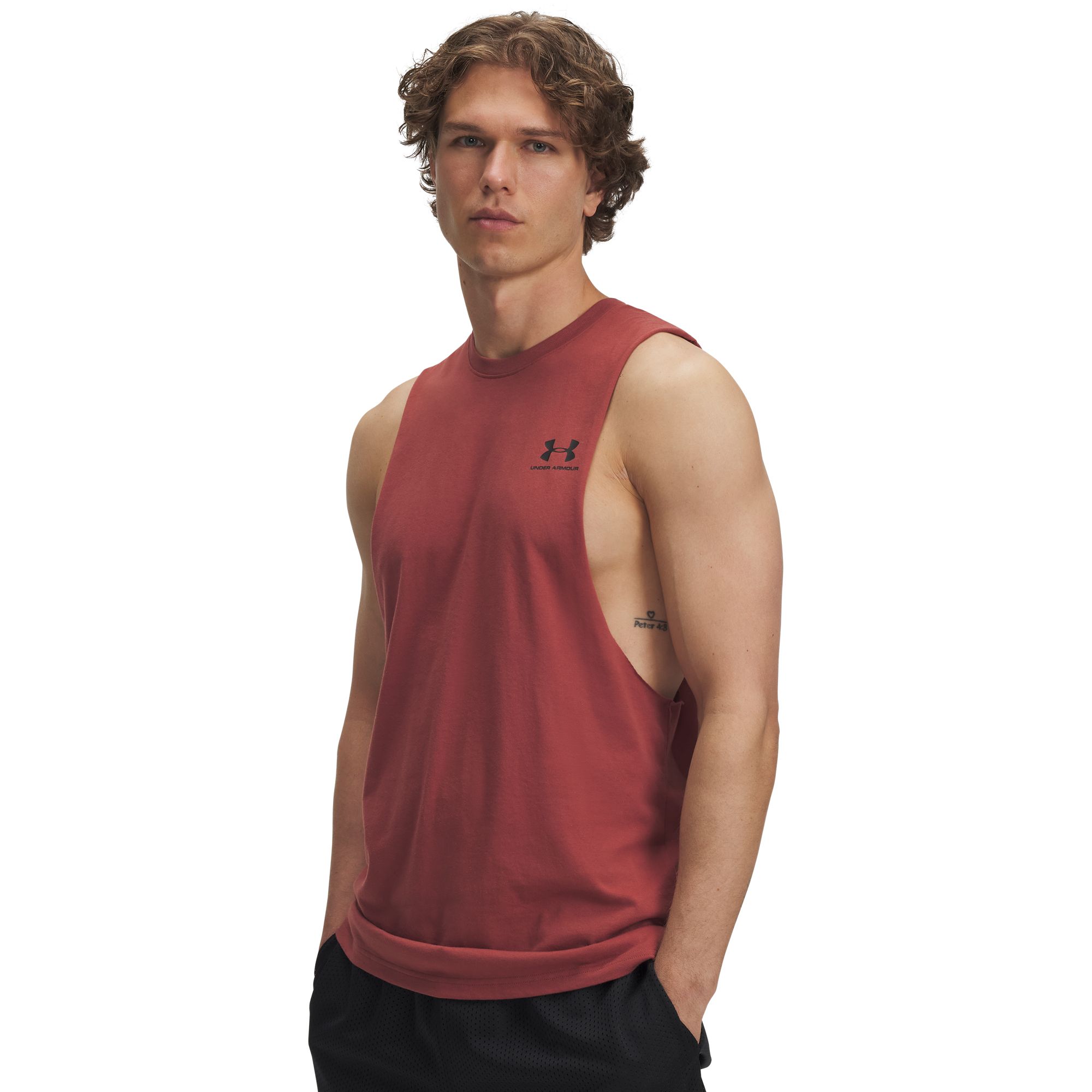 Under Armour Men's Left Chest Cut Off Tank Top