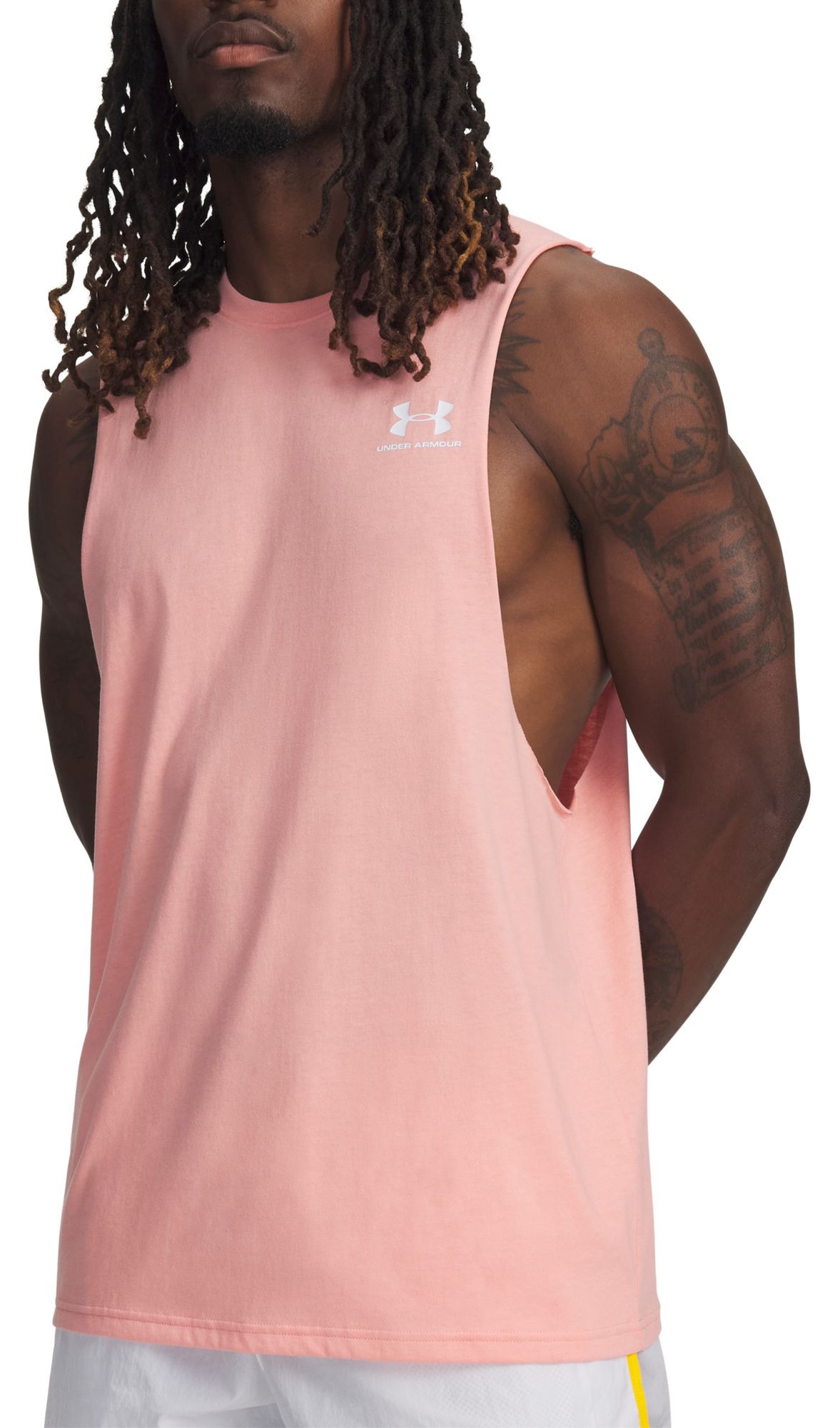 Under Armour Men's Left Chest Cut Off Tank Top