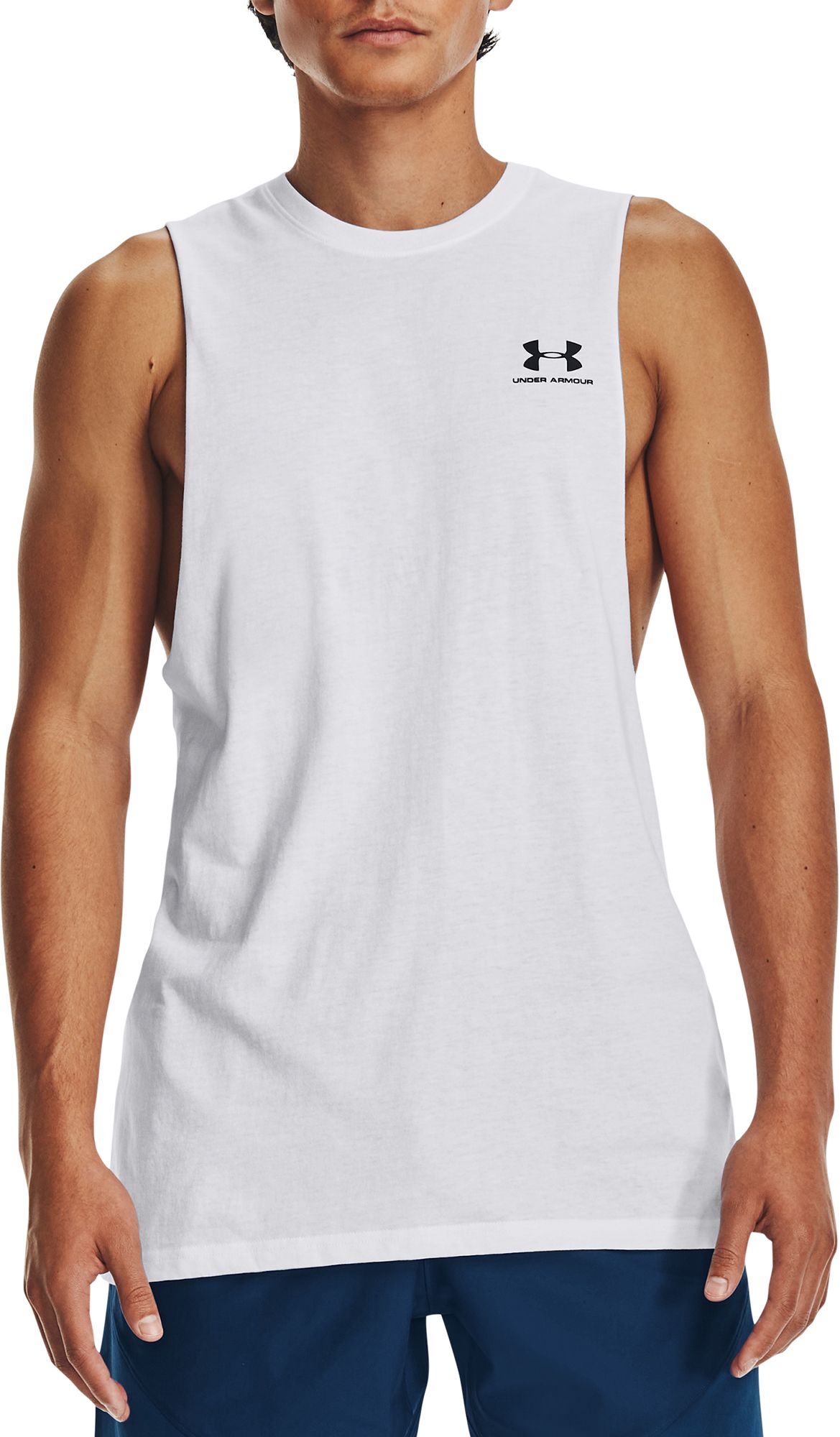 Under Armour Men's Left Chest Cut Off Tank Top