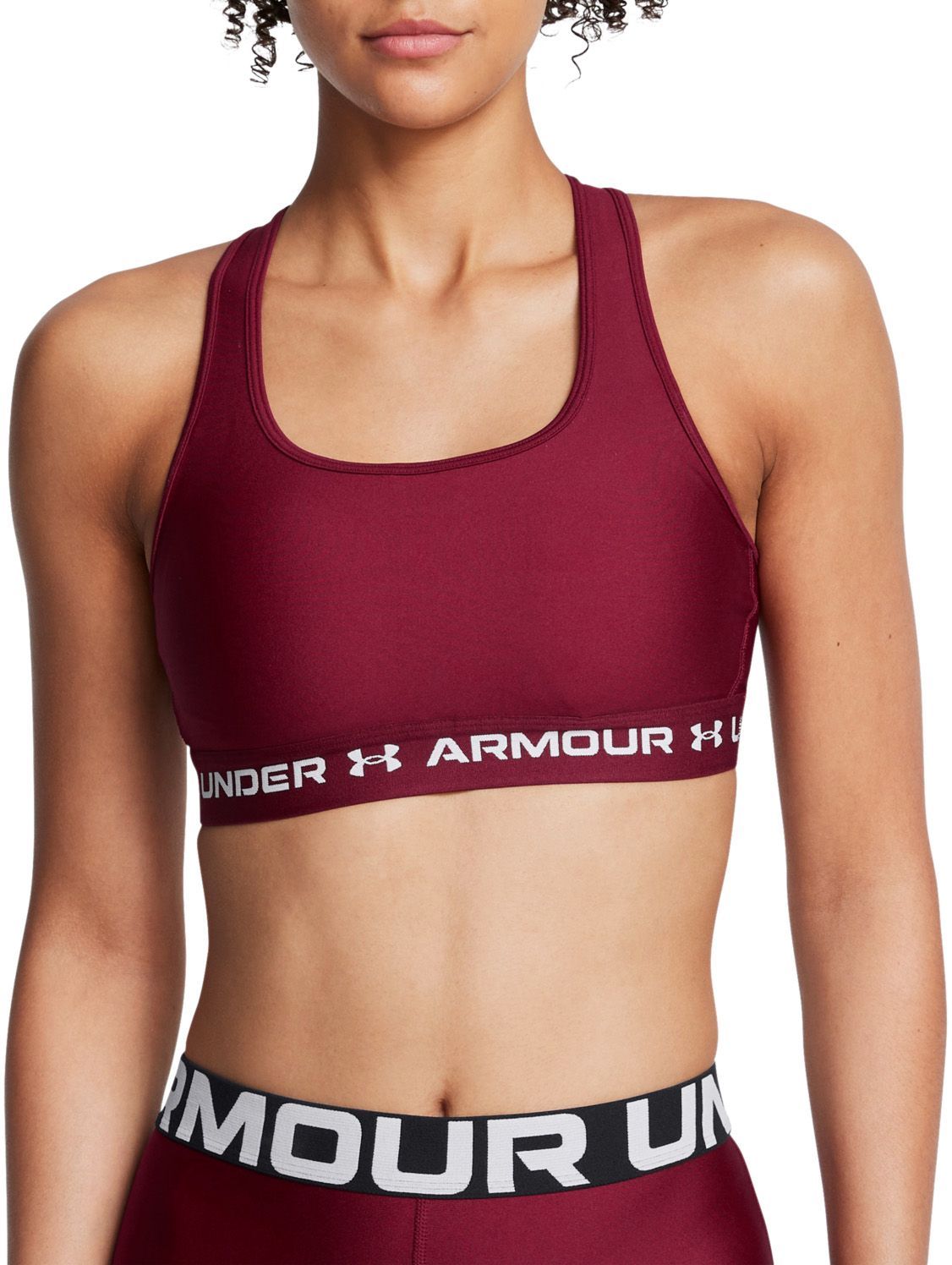 Under Armour Women's Mid Crossback Sports Bra - Red