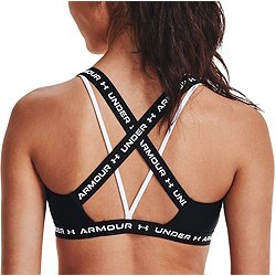 Under Armour Women's Asymmetrical Sportlette Bra, Black/Black, X