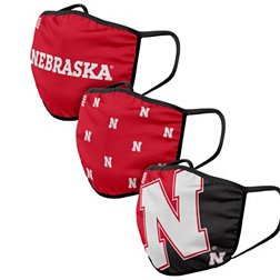 FOCO Adult Nebraska Cornhuskers 3-Pack Face Coverings