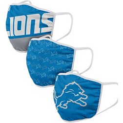 FOCO Adult Detroit Lions 3-Pack Face Coverings