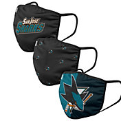 FOCO Adult San Jose Sharks 3-Pack Face Coverings