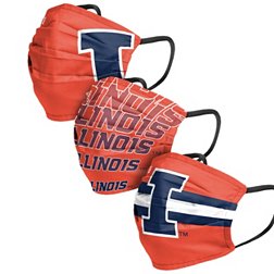 FOCO Adult Illinois Fighting Illini 3-Pack Matchday Face Coverings