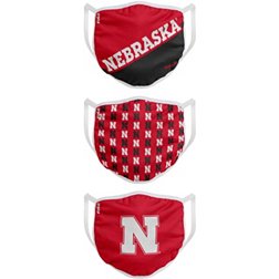 FOCO Youth Nebraska Cornhuskers 3-Pack Face Coverings