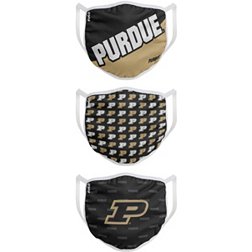 FOCO Youth Purdue Boilermakers 3-Pack Face Coverings