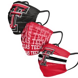 FOCO Adult Texas Tech Red Raiders 3-Pack Matchday Face Coverings
