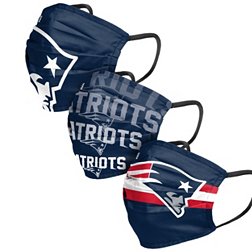 FOCO Adult New England Patriots 3-Pack Matchday Face Coverings