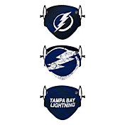 FOCO Youth Tampa Bay Lightning Adjustable 3-Pack Face Coverings