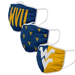 FOCO Youth West Virginia Mountaineers 3-Pack Face Coverings