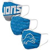 FOCO Youth Detroit Lions 3-Pack Face Coverings