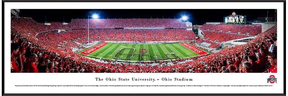 Blakeway Panoramas Ohio State Buckeyes Standard Frame