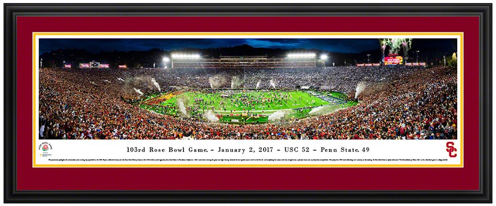 Blakeway Panoramas USC Trojans Double Mat Deluxe Frame