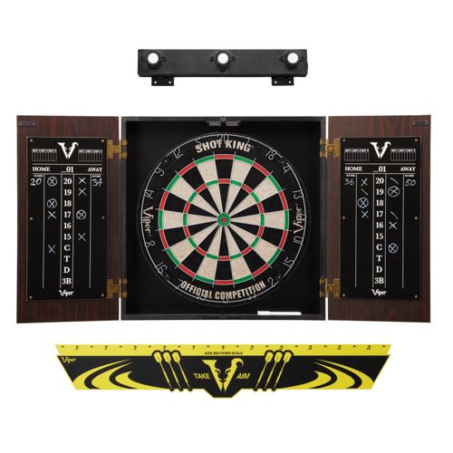 RC ヘリテイジコレクション アーカイブ ハーフレース プレート　元箱付き Viper Hideaway Dartboard Cabinet with Reversible Dartboard