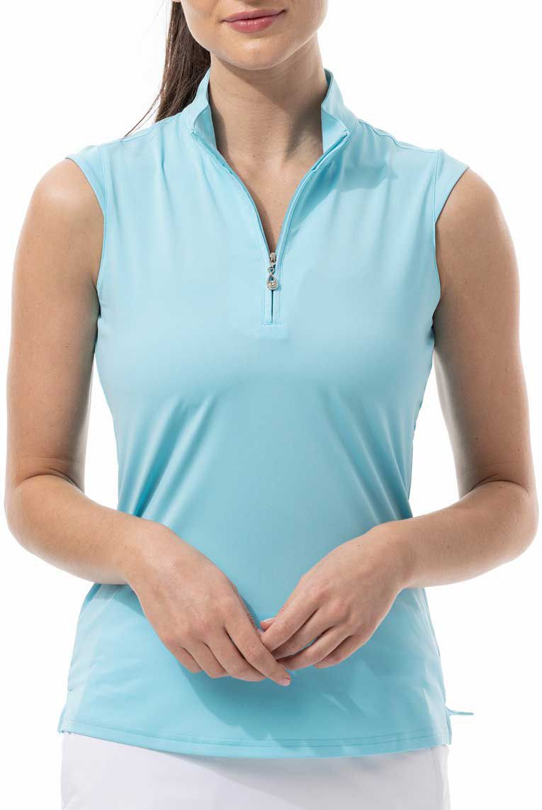 SanSoleil Women's Sunglow Sleeveless Mock Neck Top