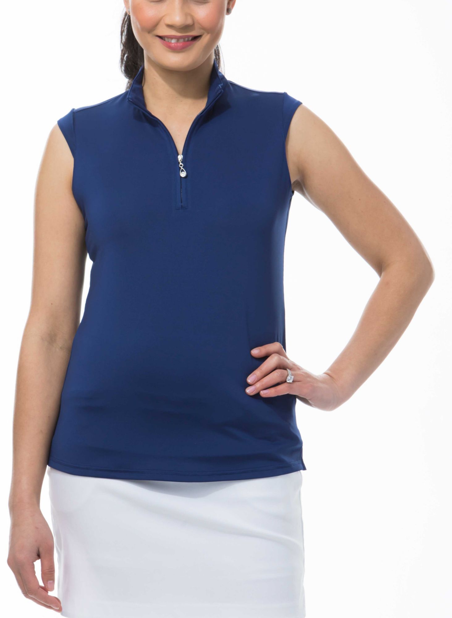 SanSoleil Women's Sunglow Sleeveless Mock Neck Top