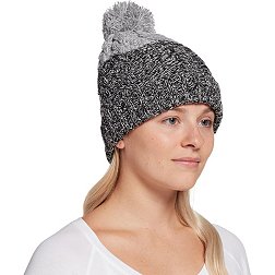 Northeast Outfitters Women's Cozy Two Tone Cable Pom Beanie