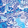 Bamboo Garden Blue Tonal