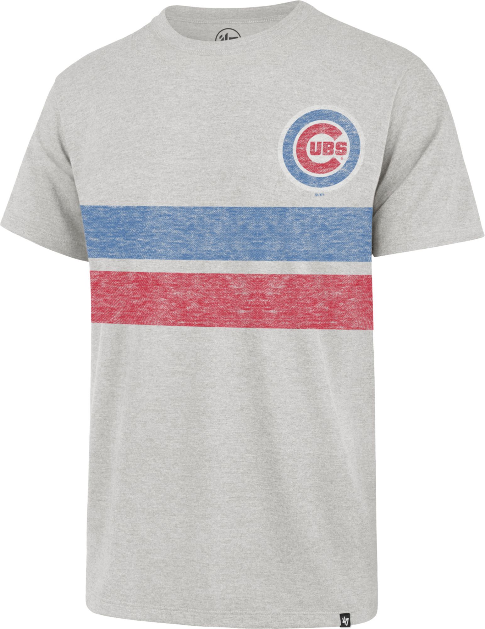 47 Brand / Men's Chicago Cubs Gray Bars Franklin T-Shirt