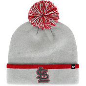 ‘47 Men's St. Louis Cardinals Grey Bar Cuffed Knit Pom Hat