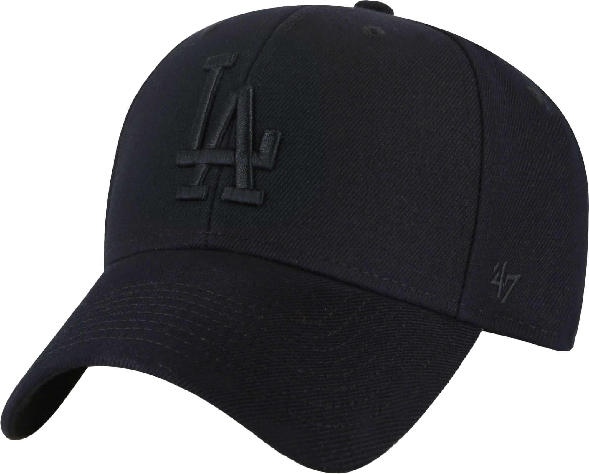 ''47 Men's Los Angeles Dodgers Black Sure Shot Snap MVP Adjustable Hat