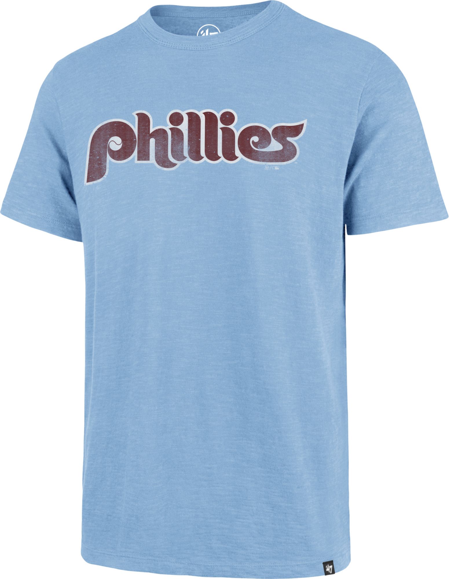 Men's Philadelphia Phillies Navy Wordmark Scrum T-Shirt