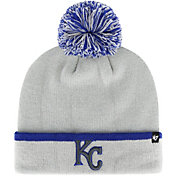 ‘47 Men's Kansas City Royals Grey Bar Cuffed Knit Pom Hat