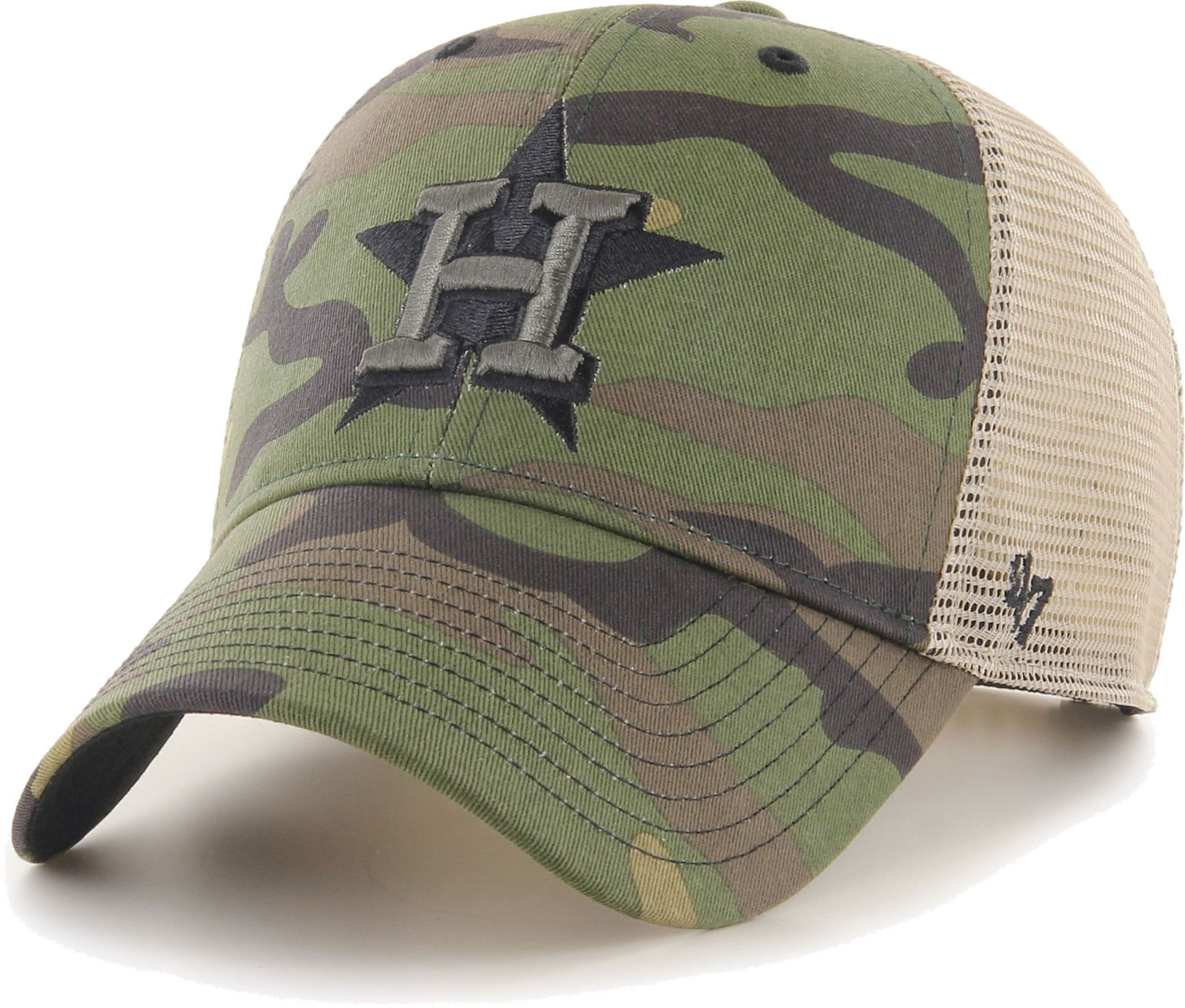 Men's Fanatics Branded Navy Houston Astros Stripe Cuffed Knit Hat with Pom