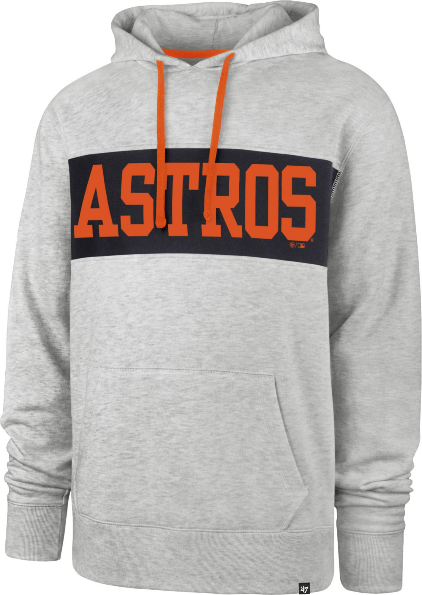 47 Brand / Men's Houston Astros Grey Chest Pass Pullover Hoodie