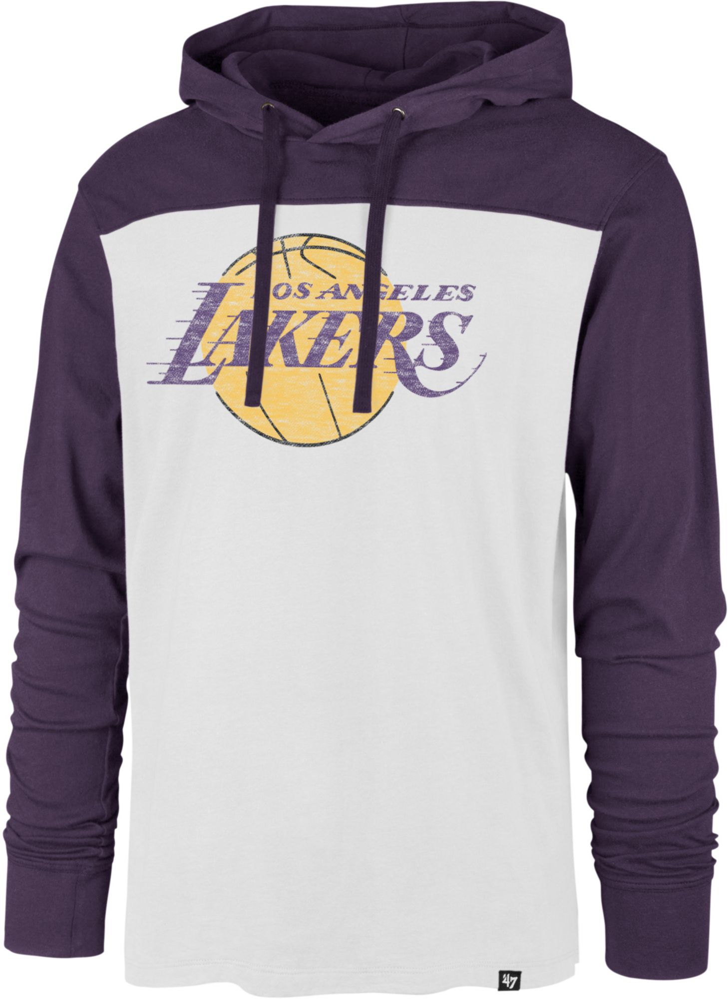 47 Brand / Men's 2021-22 City Edition Los Angeles Lakers Purple Headline  Crewneck Sweatshirt